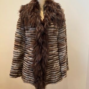 NWOT Knitted Real Fur Coat